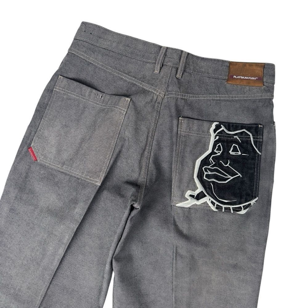 Vintage FUBU Platinum Fat Albert Carpenter Jeans 40x30 Y2K Baggy Skate Hip Hop